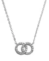 Bloomingdale's Diamond Double O Pendant Necklace In 14k White Gold, 0.25 Ct. T. W. - 150th Anniversary Exclusive In White