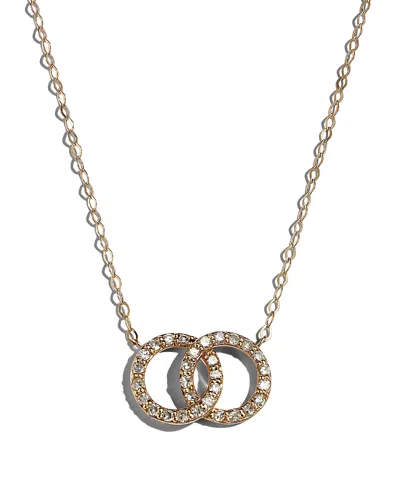 Bloomingdale's Diamond Double O Pendant Necklace In 14k Yellow Gold, 0.25 Ct. T. W. - 150th Anniversary Exclusive