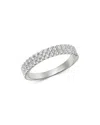 Bloomingdale's Diamond Double-row Band In 14k White Gold, 0.50 Ct. T. W. - Exclusive In White