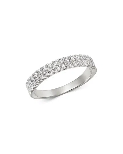 Bloomingdale's Diamond Double-row Band In 14k White Gold, 0.50 Ct. T. W. - Exclusive