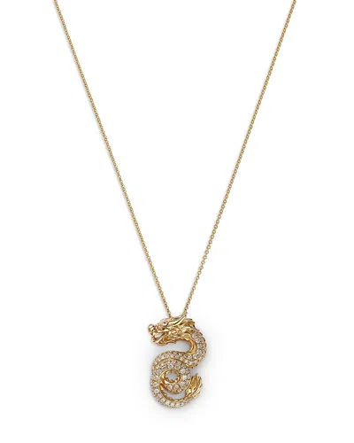Bloomingdale's Diamond Dragon Pendant Necklace In 14k Yellow Gold, 0.40 Ct. T. W.