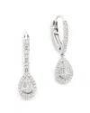 Bloomingdale's Diamond Drop Earrings In 14k White Gold, 0.60 Ct. T. W. In White