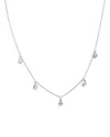 Bloomingdale's Diamond Droplet Station Necklace In 14k White Gold, 0.30 Ct. T. W. - Exclusive In White