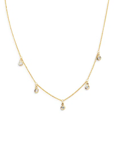 Bloomingdale's Diamond Droplet Station Necklace In 14k Yellow Gold, 0.30 Ct. T. W. - Exclusive