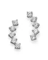 Bloomingdale's Diamond Ear Climbers In 14k White Gold, 0.50 Ct. T. W. - Exclusive In White