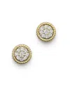Bloomingdale's Diamond Earrings In 14k Yellow Gold, .25 Ct. T. W. In White/gold