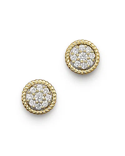 Bloomingdale's Diamond Earrings In 14k Yellow Gold, .25 Ct. T. W. In White/gold