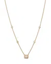 Bloomingdale's Diamond Emerald Cut Halo Pendant Necklace In 14k Yellow Gold, 0.60 Ct. T. W. In Gold