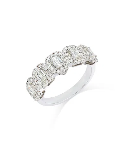 Bloomingdale's Diamond Emerald Cut Halo Ring In 18k White Gold, 1.50 Ct. T. W.