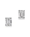 Bloomingdale's Diamond Emerald-cut Stud Earrings In 14k White Gold, 0.50 Ct. T. W. - Exclusive In White