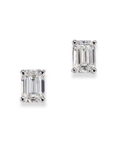Bloomingdale's Diamond Emerald-cut Stud Earrings In 14k White Gold, 0.50 Ct. T. W. - Exclusive