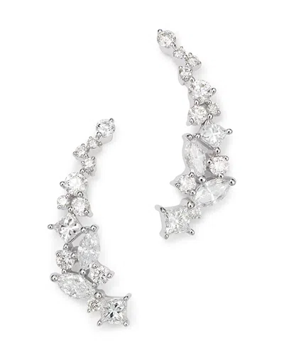 Bloomingdale's Diamond Fancy Cut Ear Climbers In 14k White Gold, 1.0 Ct. T. W. - Exclusive