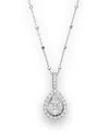 Bloomingdale's Diamond Fancy Cut Teardrop Pendant Necklace, 0.65 Ct. T. W. - Exclusive In White Gold/white Diamonds