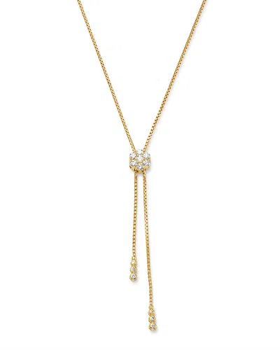 Bloomingdale's Diamond Flower Bolo Necklace In 14k Yellow Gold, 0.85 Ct. T. W. - Exclusive In White/gold