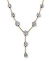 Bloomingdale's Diamond Flower Cluster Lariat Necklace In 14k Yellow & White Gold, 3.0 Ct. T. W. - Exclusive In White/yellow