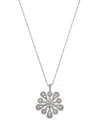 Bloomingdale's Diamond Flower Pendant Necklace In 14k White Gold, 2.30 Ct. T. W. In White