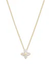 Bloomingdale's Diamond Flower Pendant Necklace In 14k Yellow Gold, 0.25 Ct. T. W. In Gold