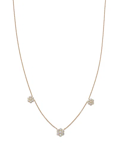 Bloomingdale's Diamond Flower Station Collar Necklace In 14k Yellow Gold, 0.75 Ct. T. W. - Exclusive