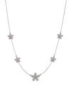Bloomingdale's Diamond Flower Station Necklace In 14k White Gold, 0.50 Ct. T. W. - Exclusive In White