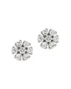 Bloomingdale's Diamond Flower Stud Earrings In 14k White Gold, 0.25 Ct. T. W. - Exclusive In White
