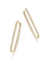 Bloomingdale's Diamond Geometric Hoop Earrings In 14k Yellow Gold, 1.0 Ct. T. W. In Gold