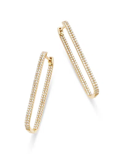 Bloomingdale's Diamond Geometric Hoop Earrings In 14k Yellow Gold, 1.0 Ct. T. W.