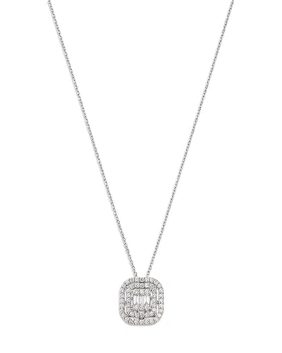 Bloomingdale's Diamond Geometric Pendant Necklace In 14k White Gold, 0.50 Ct. T. W.