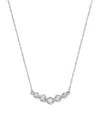 Bloomingdale's Diamond Graduated Bezel Necklace In 14k White Gold, 0.25 Ct. T. W. - Exclusive In White