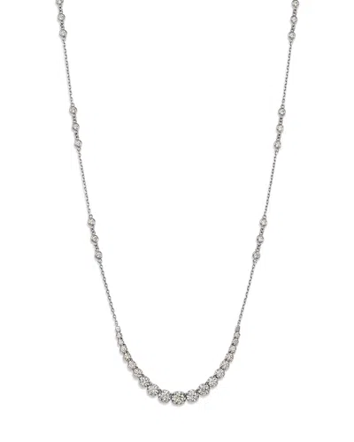 Bloomingdale's Diamond Graduated Station Tennis Necklace In 14k White Gold, 2.25 Ct. T. W. - Exclusive