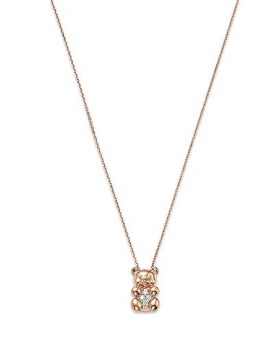 Bloomingdale's Diamond Gummy Bear Pendant Necklace In 14k Rose Gold, 17