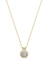 Bloomingdale's Diamond Halo Cluster Pendant Necklace In 14k White & Yellow Gold - Exclusive In White/gold