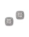 Bloomingdale's Diamond Halo Cluster Stud Earrings In 14k White Gold, 1.0 Ct. T. W. - Exclusive In White
