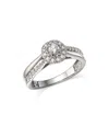 Bloomingdale's Diamond Halo Ring In 14k White Gold, 0.50 Ct. T. W. - Exclusive In White