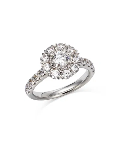 Bloomingdale's Diamond Halo Ring In 14k White Gold, 1.60 Ct. T. W. - Exclusive