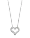 Bloomingdale's Diamond Heart Pendant Necklace In 14k White Gold, 0.25 Ct. T. W. - Exclusive In White