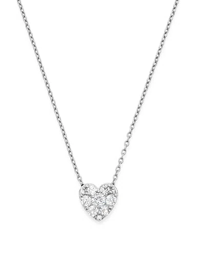 Bloomingdale's Diamond Heart Pendant Necklace In 14k White Gold, 0.50 Ct. T. W. - 100% Exclusive