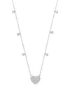 Bloomingdale's Diamond Heart Pendant Necklace In 14k White Gold, 0.50 Ct. T. W. - Exclusive In White