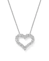 Bloomingdale's Diamond Heart Pendant Necklace In 14k White Gold, 1.0 Ct. T. W. - Exclusive In White