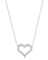 Bloomingdale's Diamond Heart Pendant Necklace In 14k White Gold, 2.0 Ct. T. W. - Exclusive In White