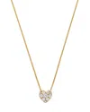 Bloomingdale's Diamond Heart Cluster Pendant Necklace In 14k Yellow Gold, 0.50 Ct. T. W. In Gold