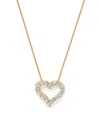 Bloomingdale's Diamond Heart Pendant Necklace In 14k Yellow Gold, .25 Ct. T. W. - Exclusive In White/gold