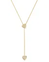 Bloomingdale's Diamond Heart Y Necklace In 14k Yellow Gold, 0.25 Ct. T. W. - Exclusive In White/gold