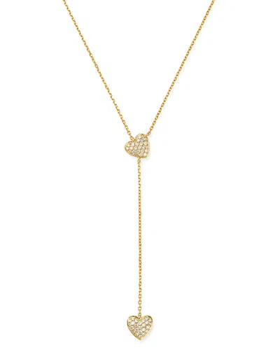 Bloomingdale's Diamond Heart Y Necklace In 14k Yellow Gold, 0.25 Ct. T. W. - Exclusive In White/gold