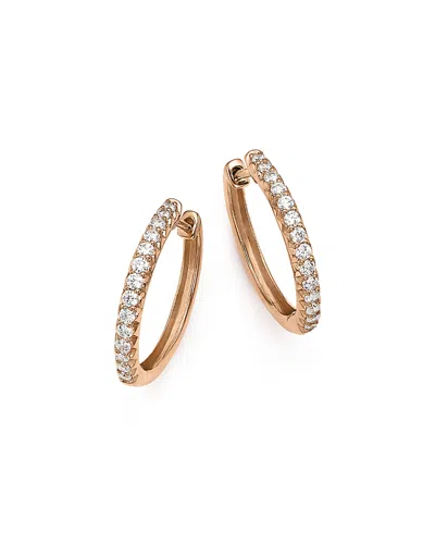 Bloomingdale's Diamond Hoop Earrings In 14k Rose Gold, 0.30 Ct. T.w. - 100% Exclusive In White/rose