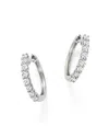 Bloomingdale's Diamond Hoop Earrings In 14k White Gold, 0.60 Ct. T. W. - Exclusive In White