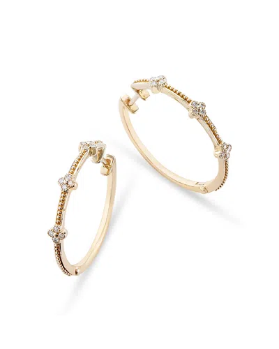 Bloomingdale's Diamond Hoop Earrings In 14k Yellow Gold, 0.18 Ct. T. W.