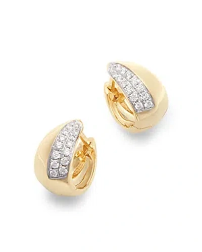 Bloomingdale's Diamond Hoop Earrings In 14k Yellow Gold, 0.25 Ct. T. W.