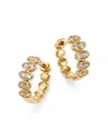 Bloomingdale's Diamond Hoop Earrings In 14k Yellow Gold, 0.33 Ct. T. W. - Exclusive In Gold/white