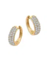 Bloomingdale's Diamond Hoop Earrings In 14k Yellow Gold, 1.0 Ct. T. W. - Exclusive In White/gold