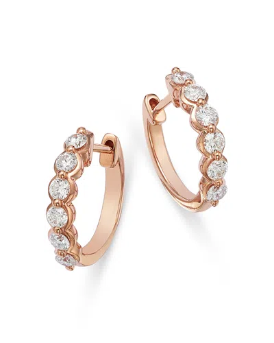 Bloomingdale's Diamond Huggie Hoop Earrings In 14k Rose Gold, 0.50 Ct. T. W. - Exclusive